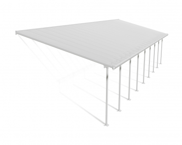 Palram-Canopia Terrassenüberdachung Feria 4x12.7 weiss 386x1276cm 8mm HKP